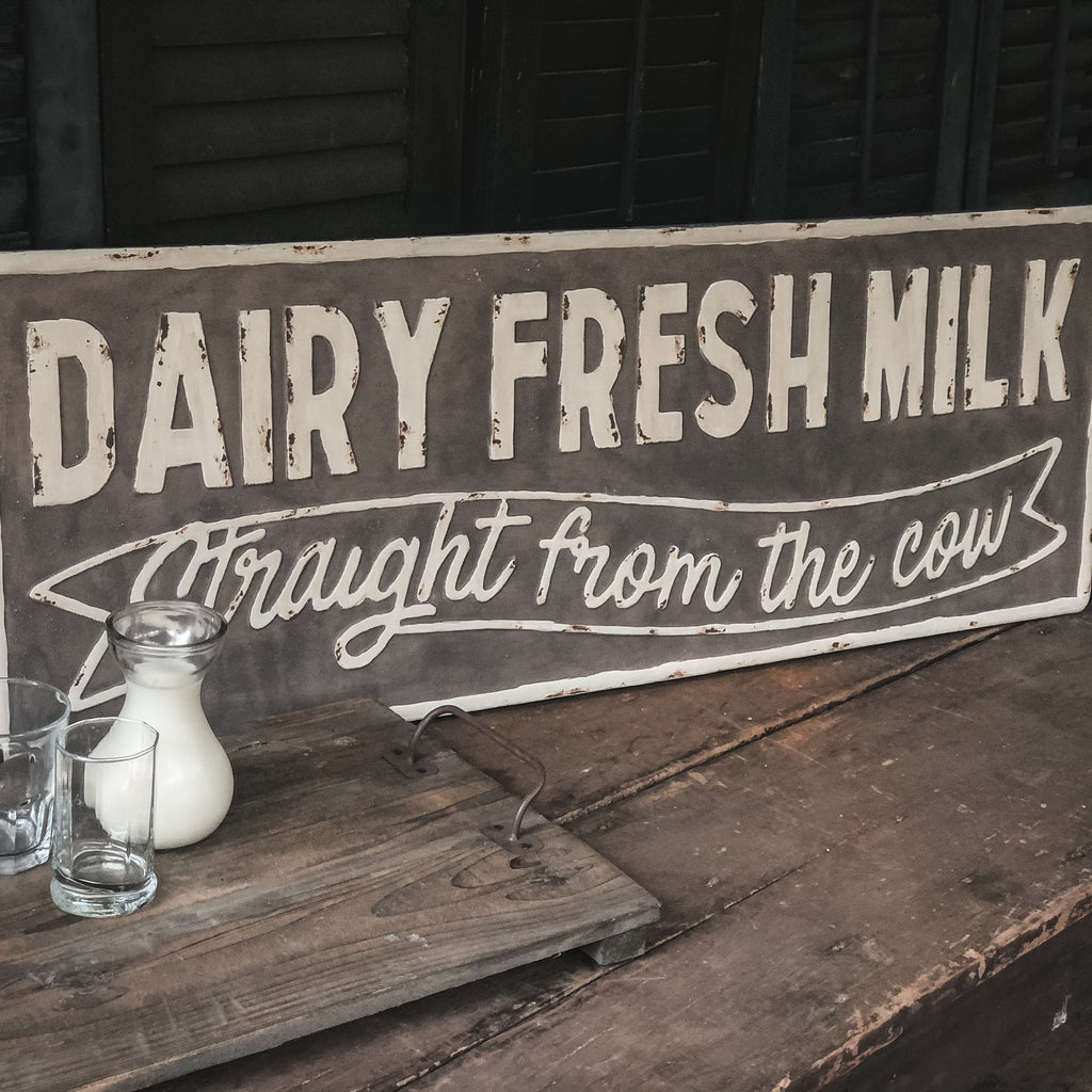 DAIRY FRESH METAL SIGN - Bombay Mercantile