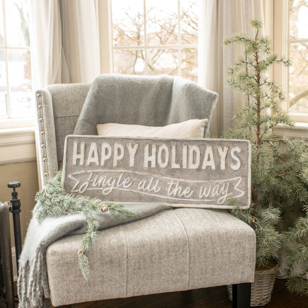 Happy Holidays Sign - Bombay Mercantile