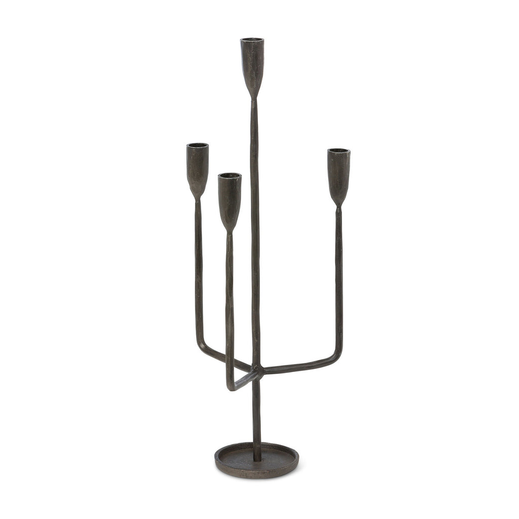 Primitive Iron Candelabra - Bombay Mercantile