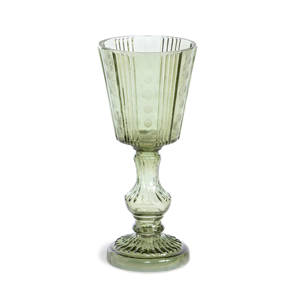 Maybelle Green Candle Holder - Bombay Mercantile