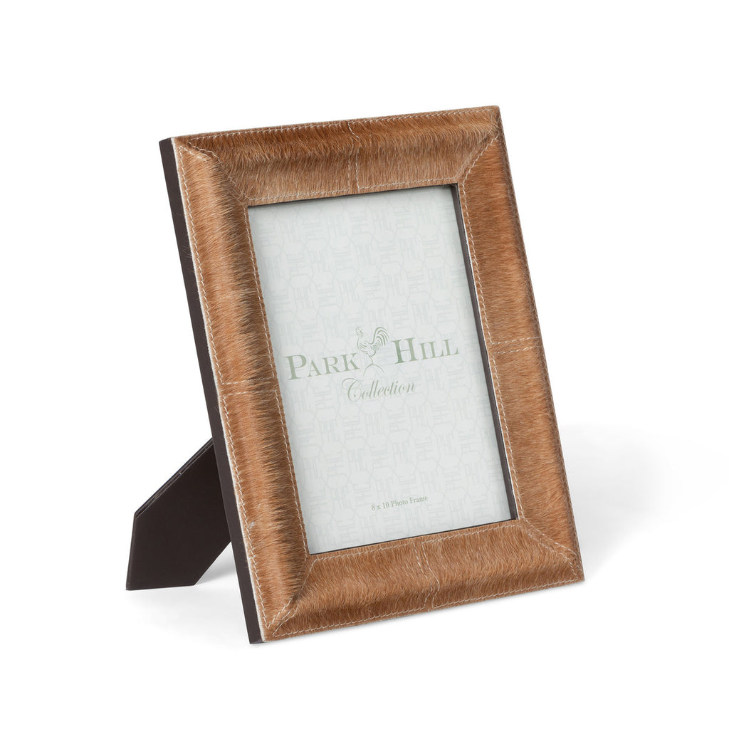Cow Hide Leather Photo Frame, Large - Bombay Mercantile
