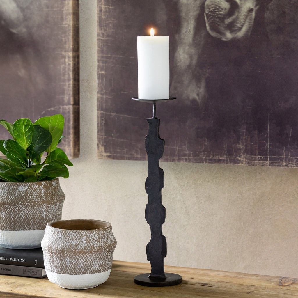 Forged Candle Holder, Medium - Bombay Mercantile