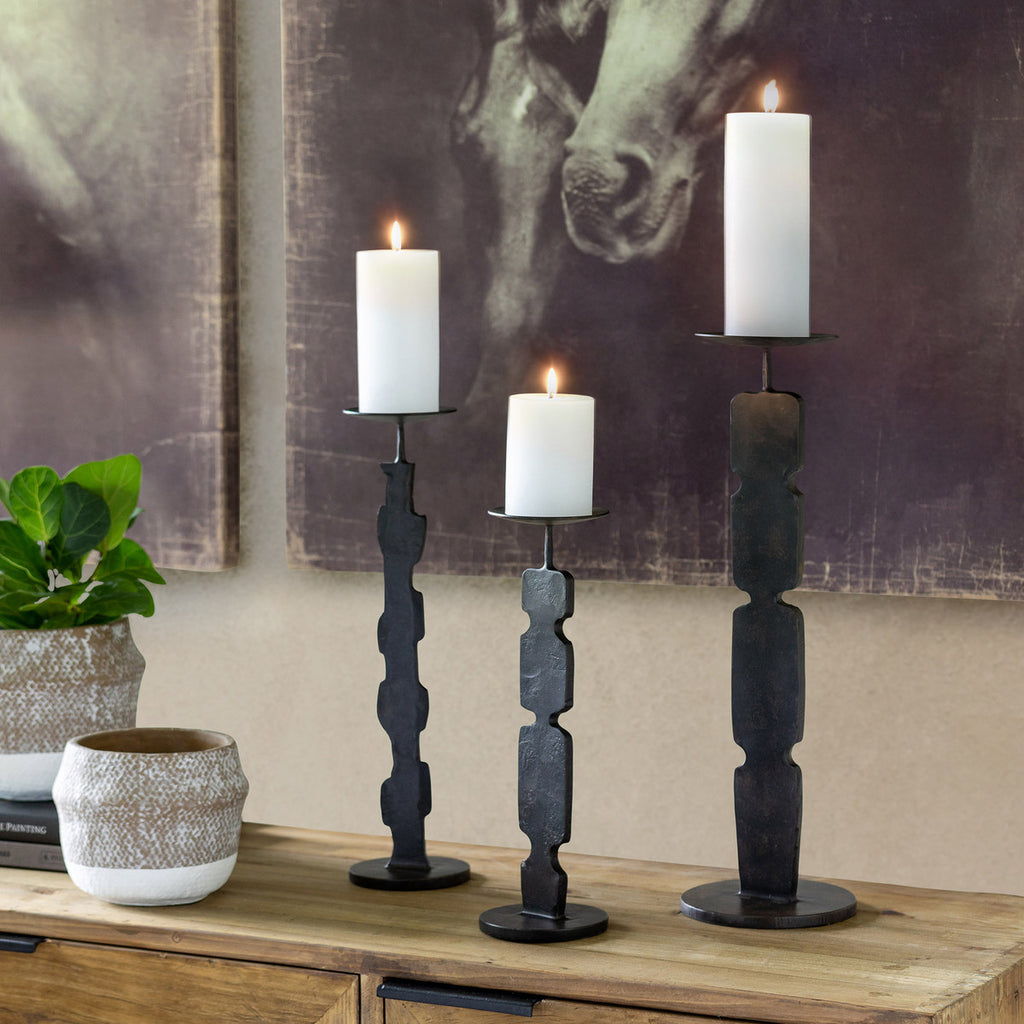 Forged Candle Holder, Medium - Bombay Mercantile