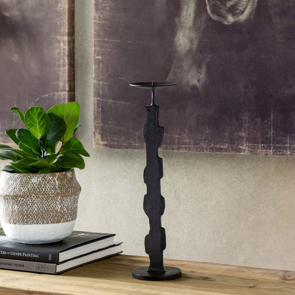 Forged Candle Holder, Medium - Bombay Mercantile