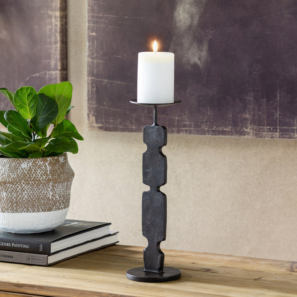 Forged Candle Holder, Small - Bombay Mercantile