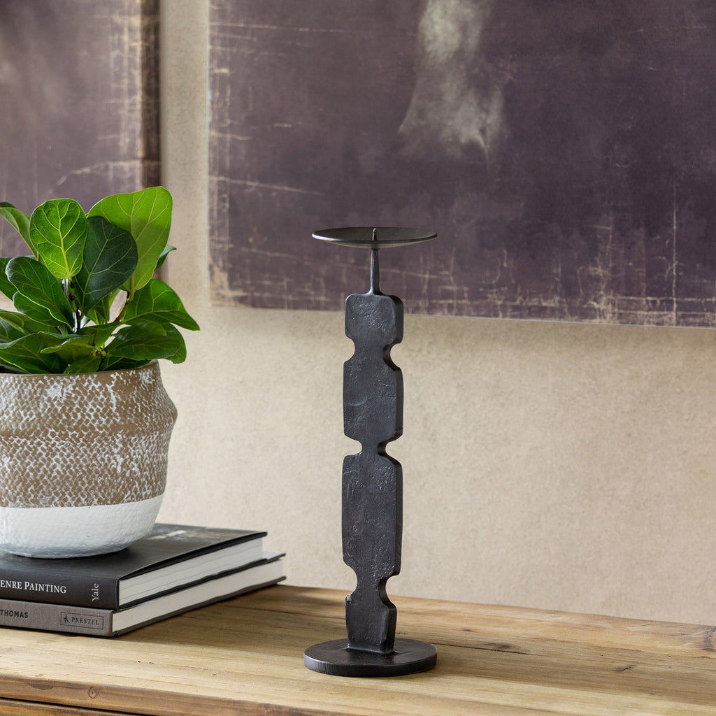 Forged Candle Holder, Small - Bombay Mercantile