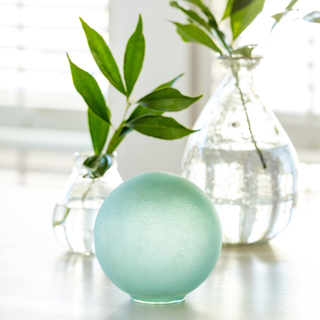 Sea Glass Decorative Orb, Small - Bombay Mercantile
