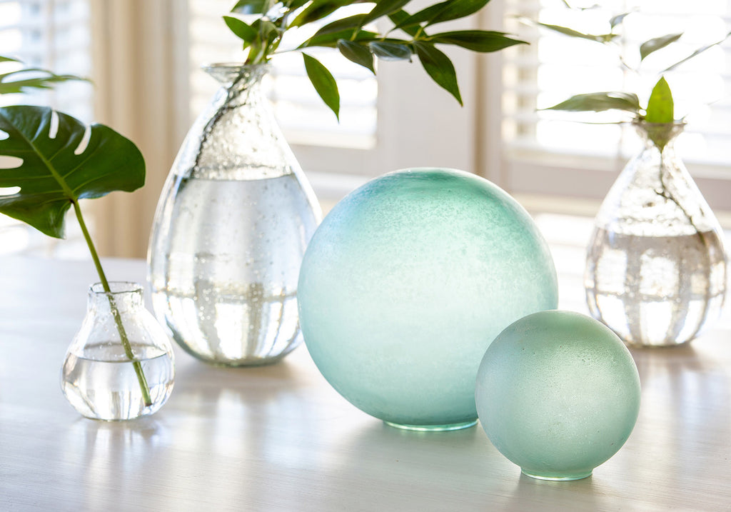 Sea Glass Decorative Orb, Small - Bombay Mercantile