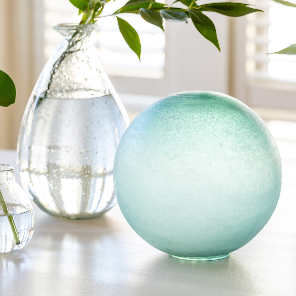 Sea Glass Decorative Orb, Large - Bombay Mercantile