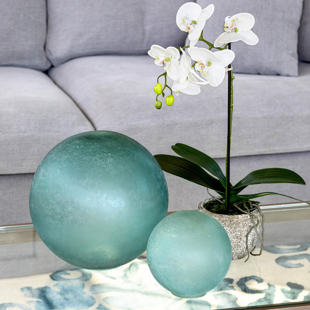 Sea Glass Decorative Orb, Large - Bombay Mercantile