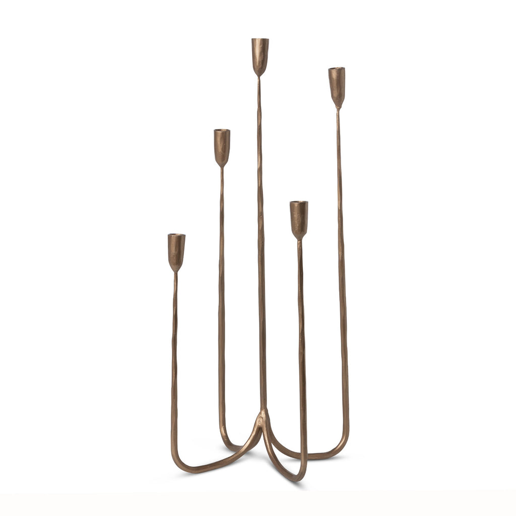 Forged Iron Candelbra, Tall - Bombay Mercantile