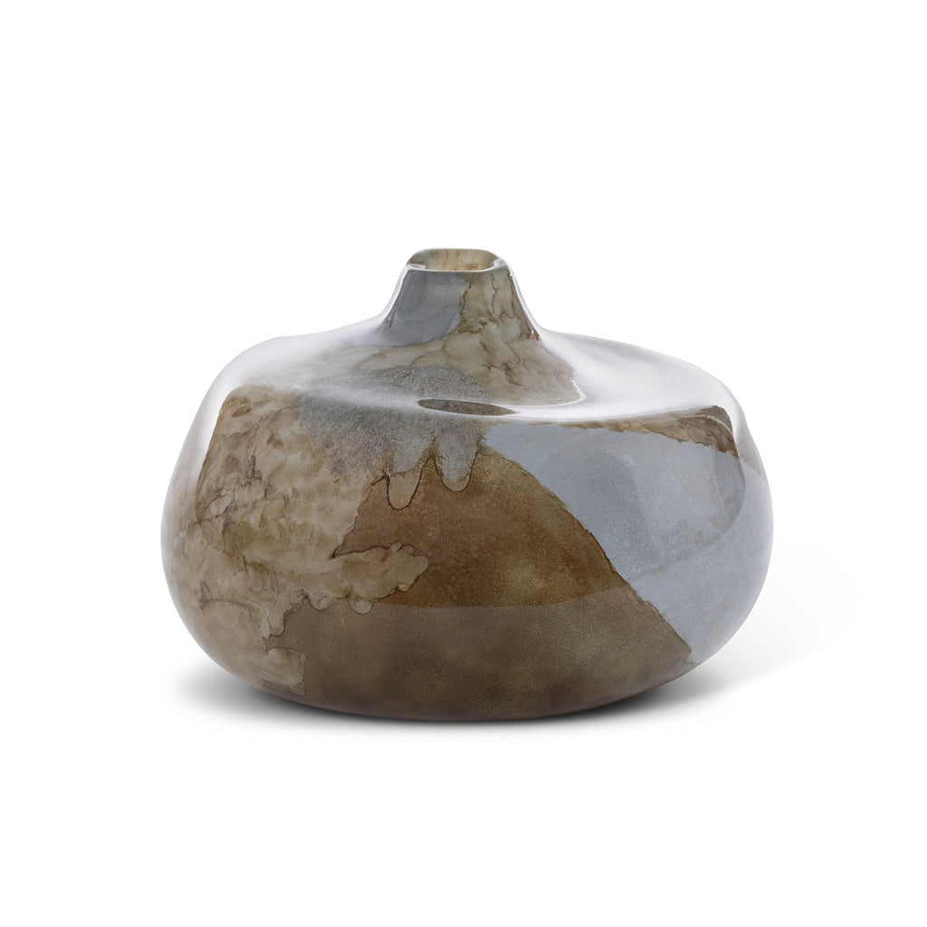 Harpeth Artisan Glass Round Vase - Bombay Mercantile