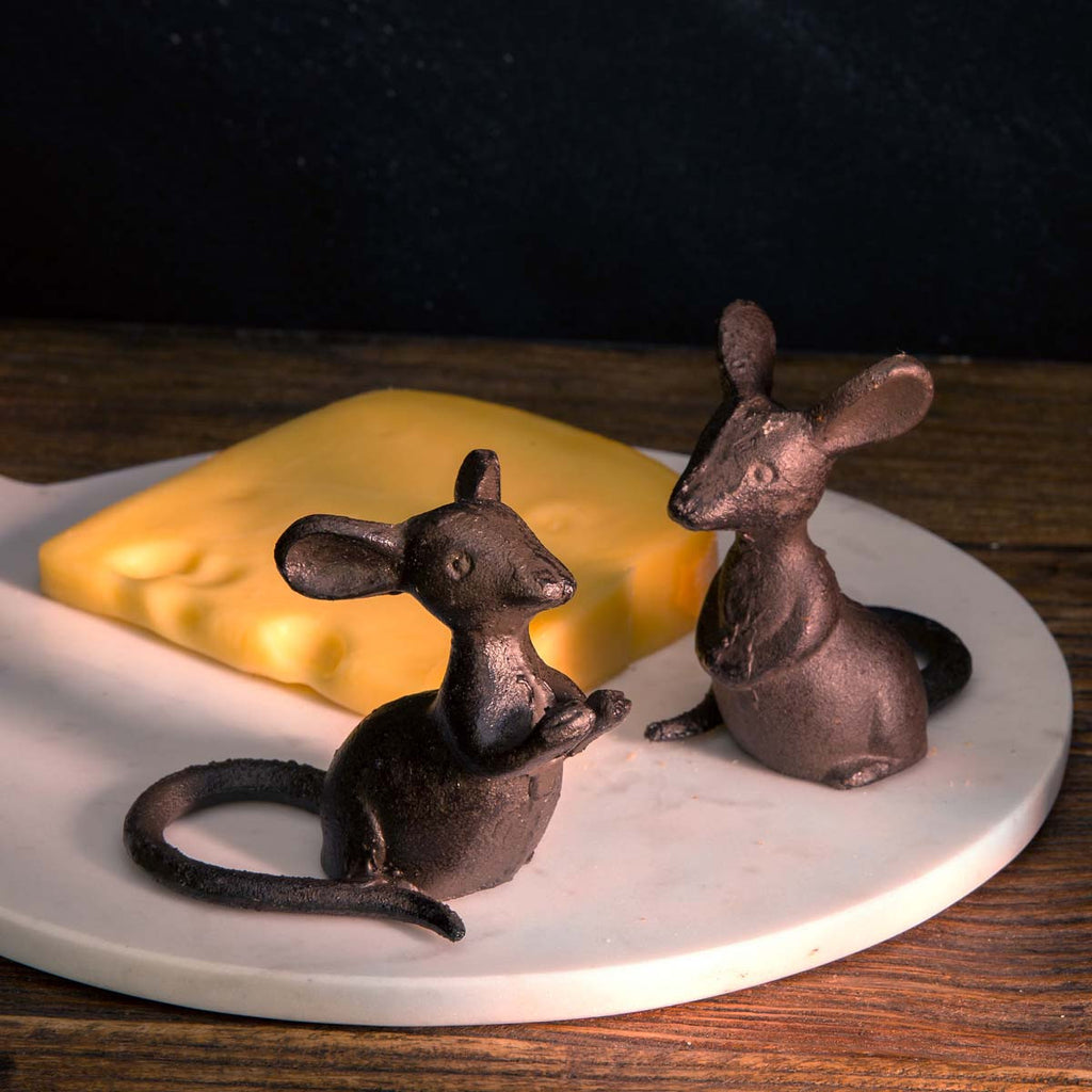 Cast Iron Mice Pair, Set of 2 - Bombay Mercantile