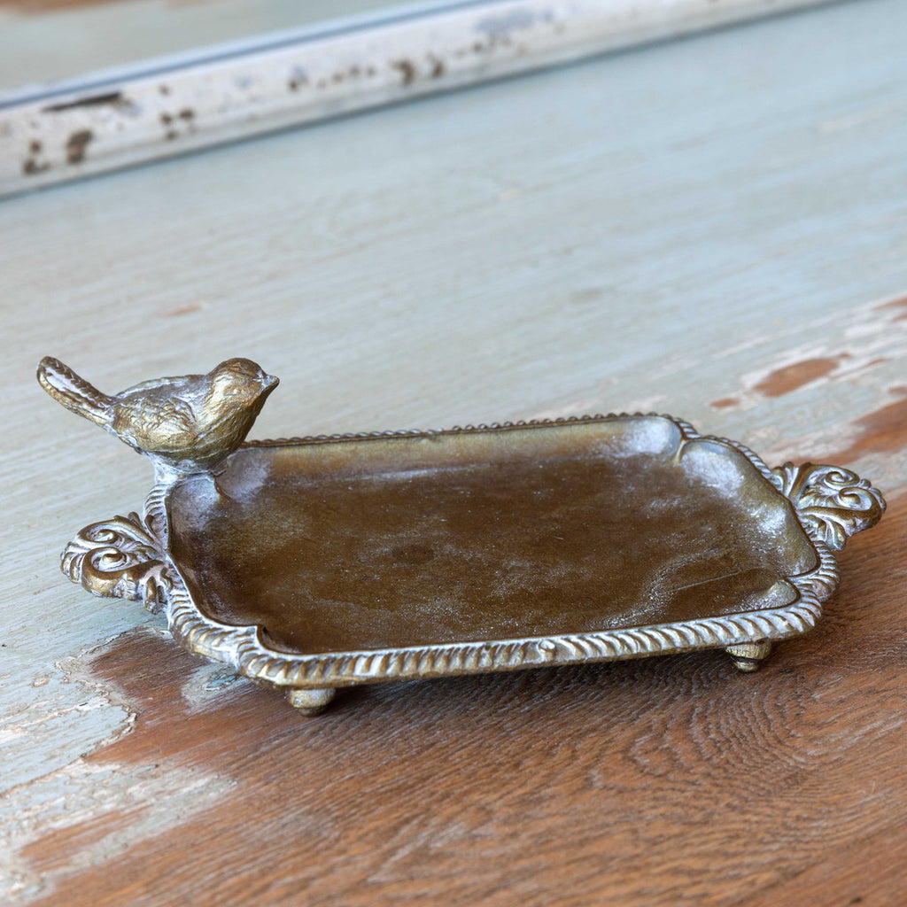 Brass Bird Soap Dish - Bombay Mercantile
