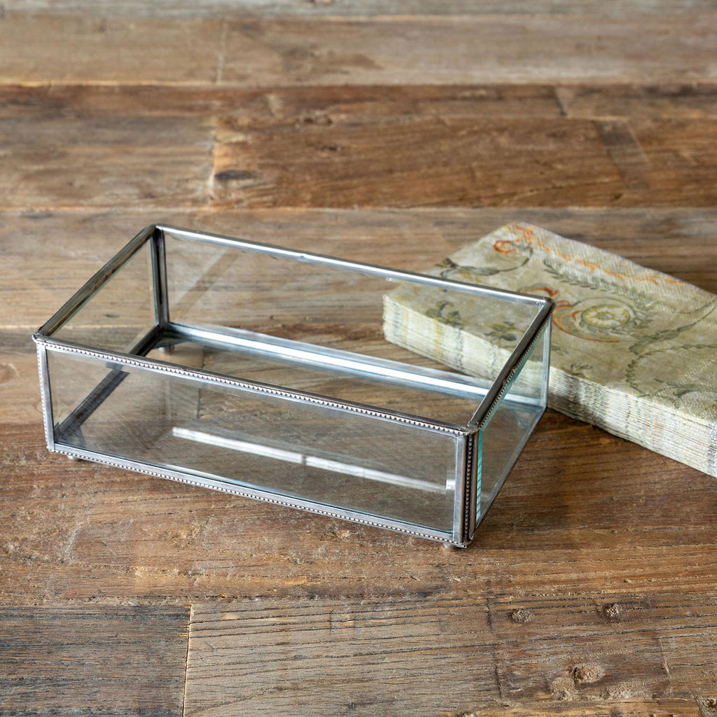 Antique Glass Guest Towel Holder - Bombay Mercantile