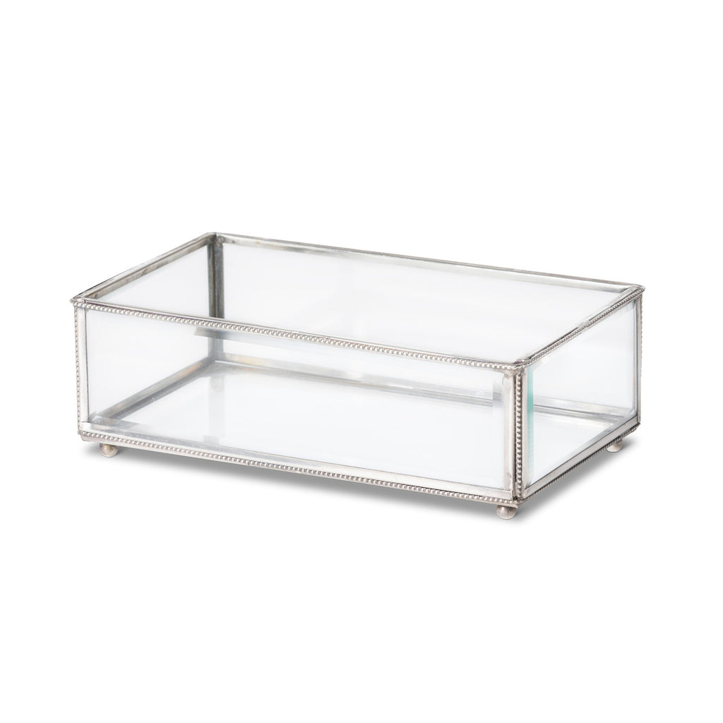 Antique Glass Guest Towel Holder - Bombay Mercantile