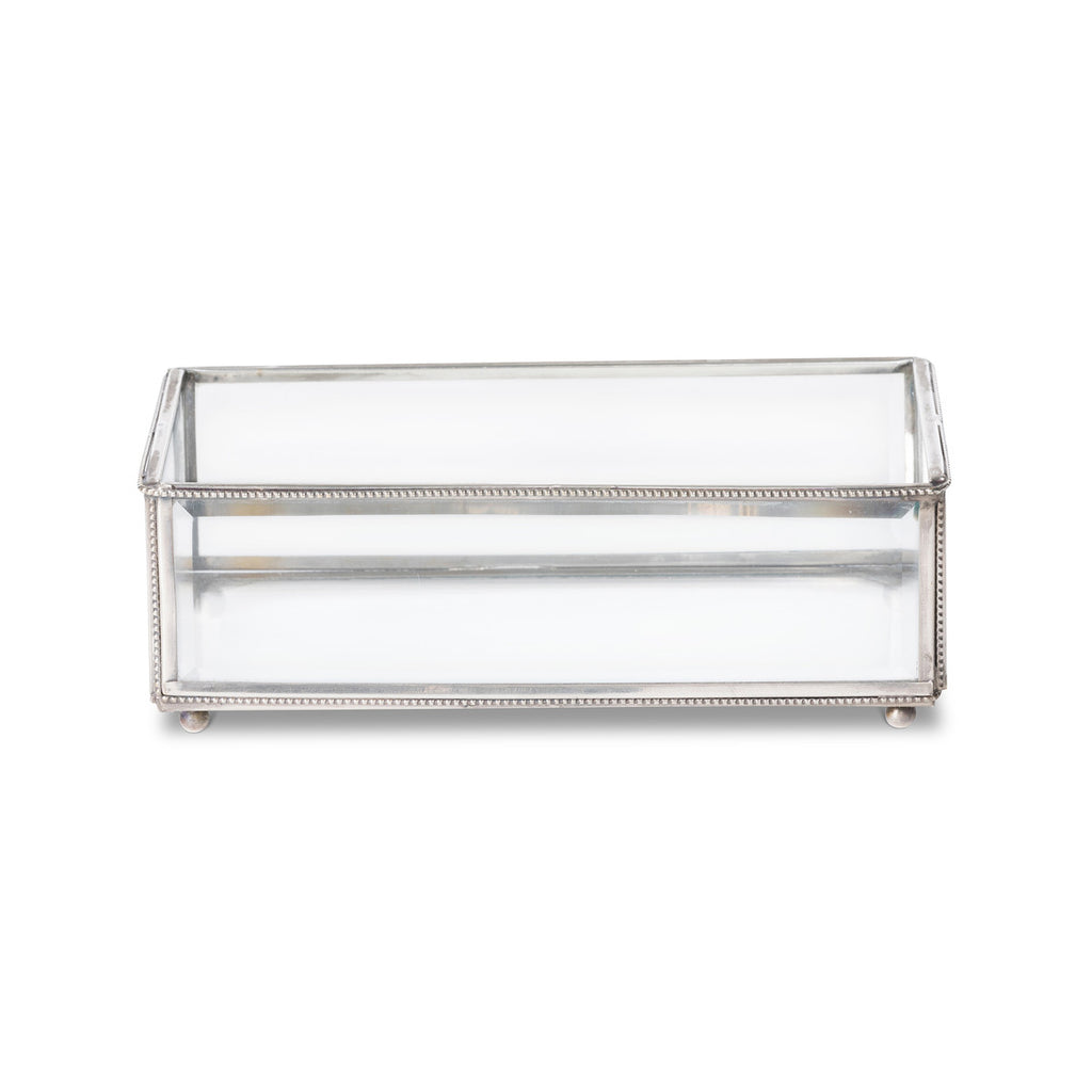 Antique Glass Guest Towel Holder - Bombay Mercantile