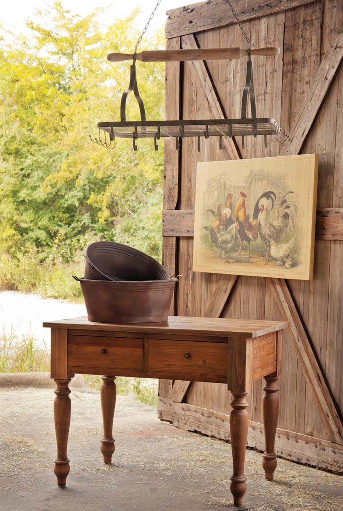 Hanging Rolling Pin Pot Rack - The Nifty Decor