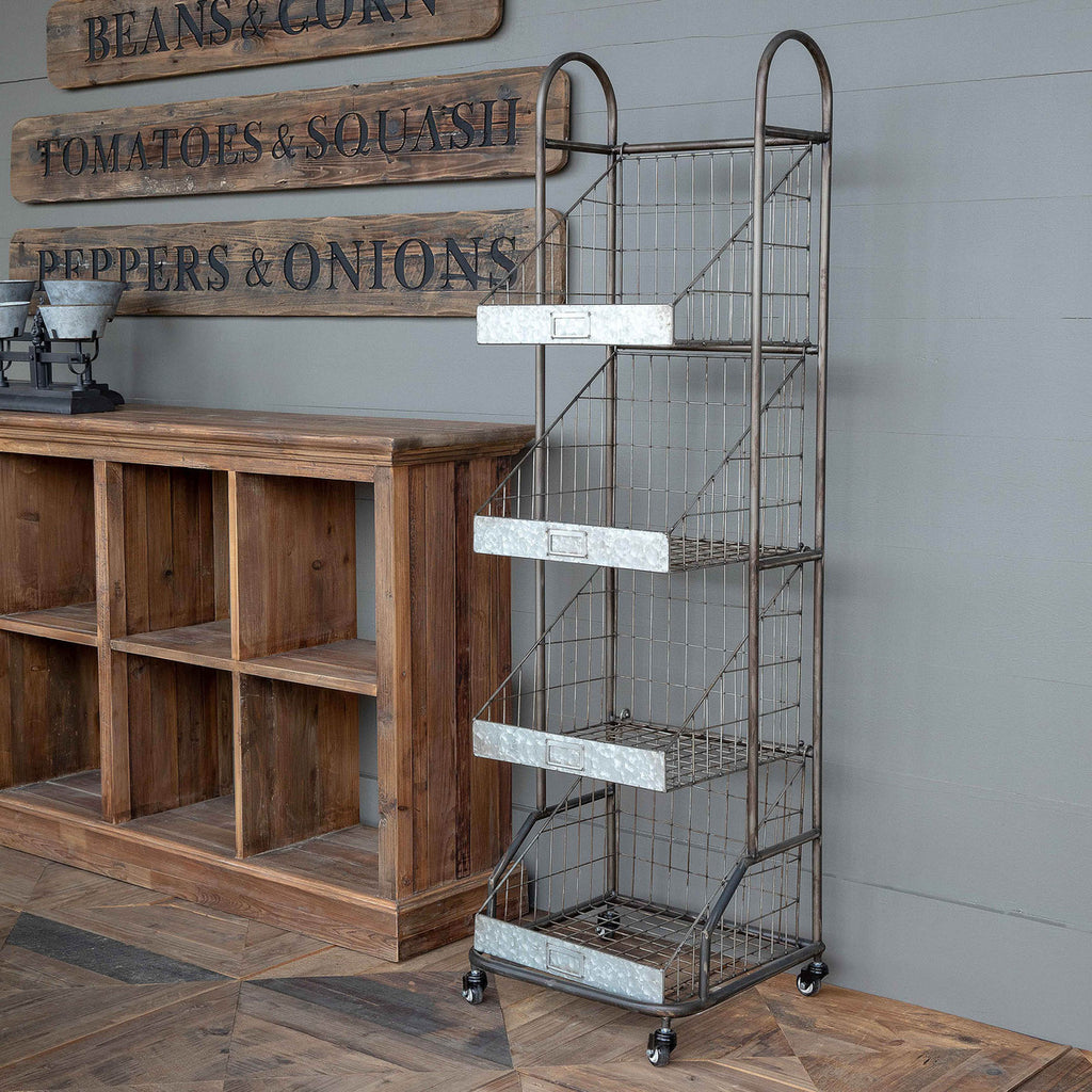 Grocer's Metal Bread Rack - Bombay Mercantile
