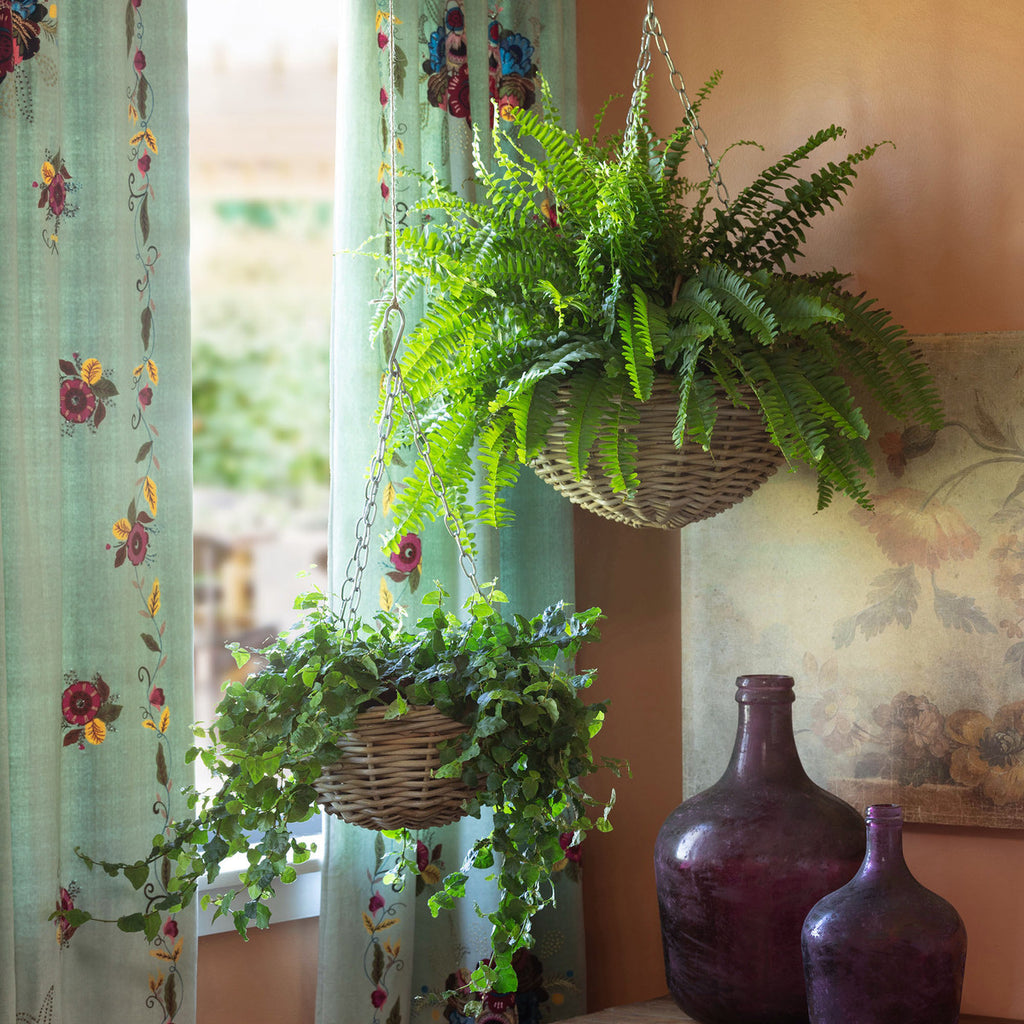 Rattan Hanging Planter Medium - Bombay Mercantile