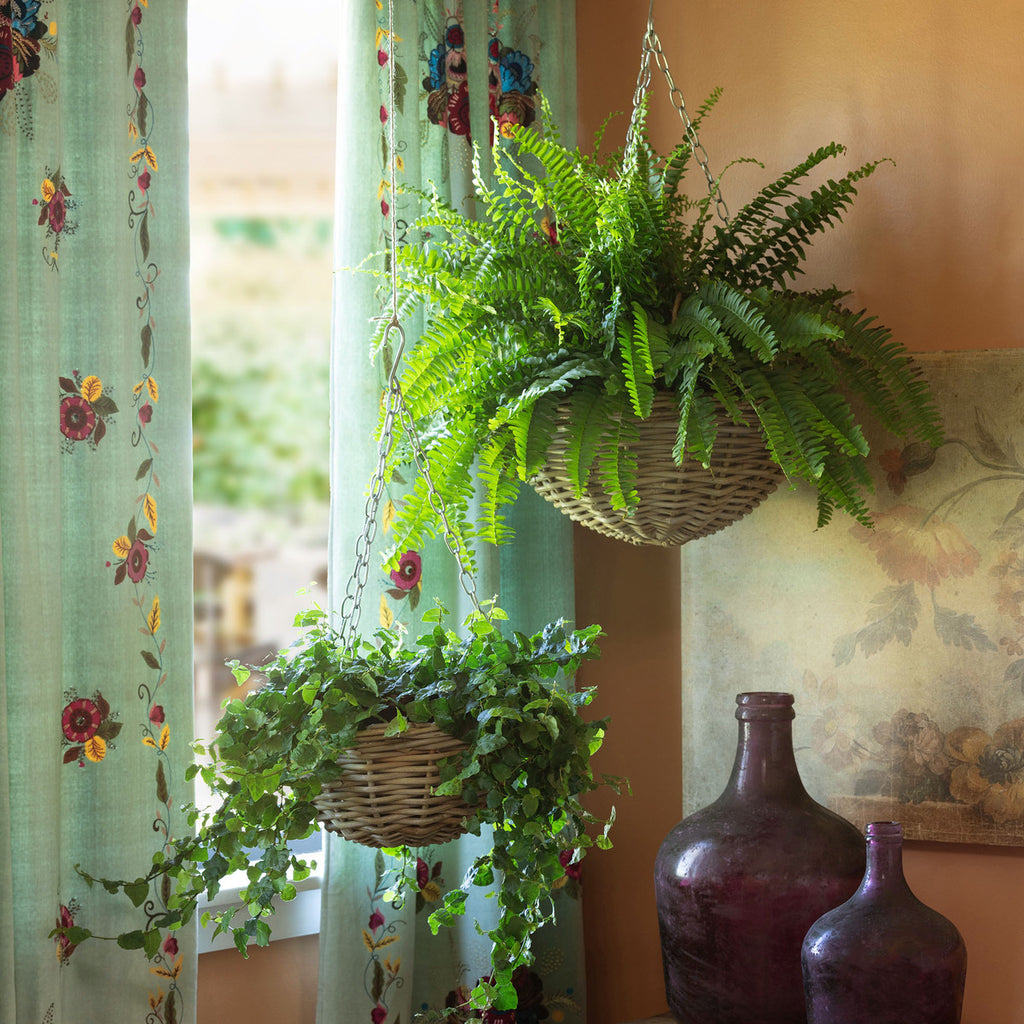Rattan Hanging Planter Large - Bombay Mercantile