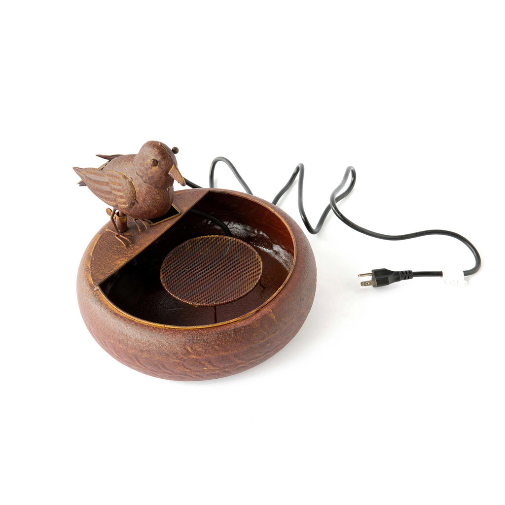 Folk Art Little Bird Fountain - Bombay Mercantile