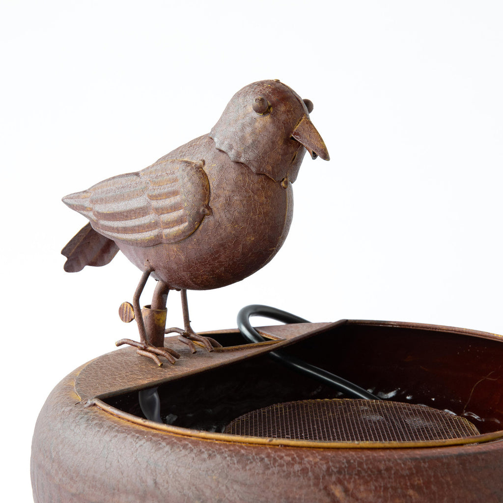 Folk Art Little Bird Fountain - Bombay Mercantile
