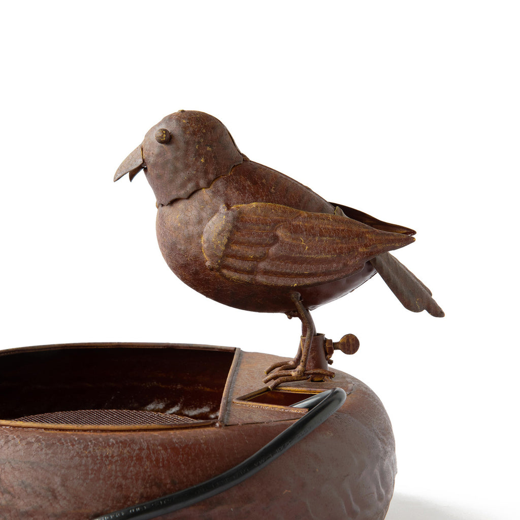 Folk Art Little Bird Fountain - Bombay Mercantile
