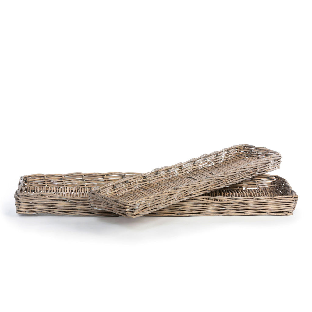 Rattan Woven Bread Trays, Set of 2 - Bombay Mercantile