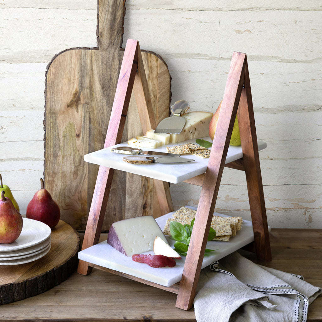 A-Frame Marble Cheese Server - Bombay Mercantile