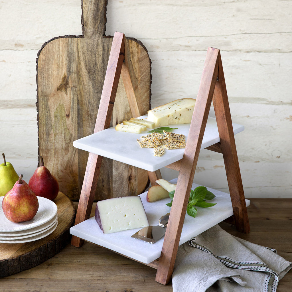 A-Frame Marble Cheese Server - Bombay Mercantile