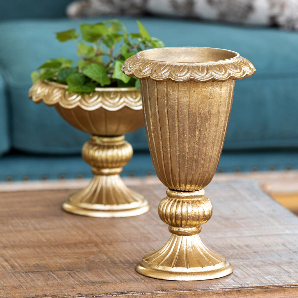 Classic Cast Aluminum Urn - Bombay Mercantile