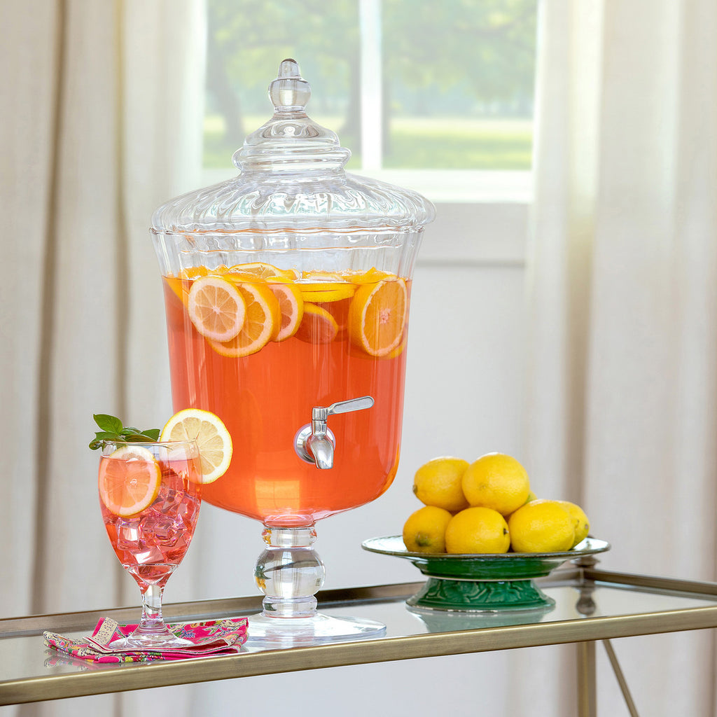 Classic Crystal Beverage Dispenser, 8qt. - Bombay Mercantile
