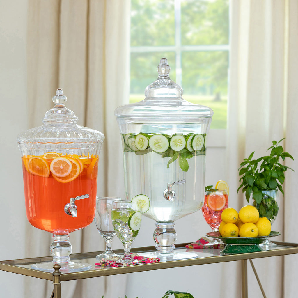 Classic Crystal Beverage Dispenser, 8qt. - Bombay Mercantile
