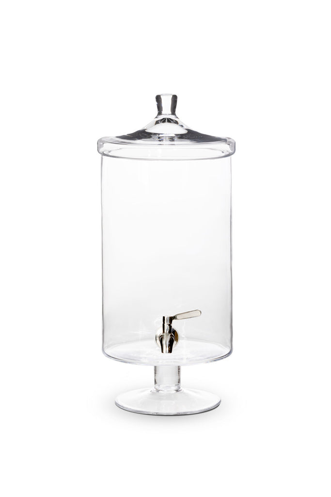 Sleek Crystal Beverage Dispenser, 8qt. - Bombay Mercantile