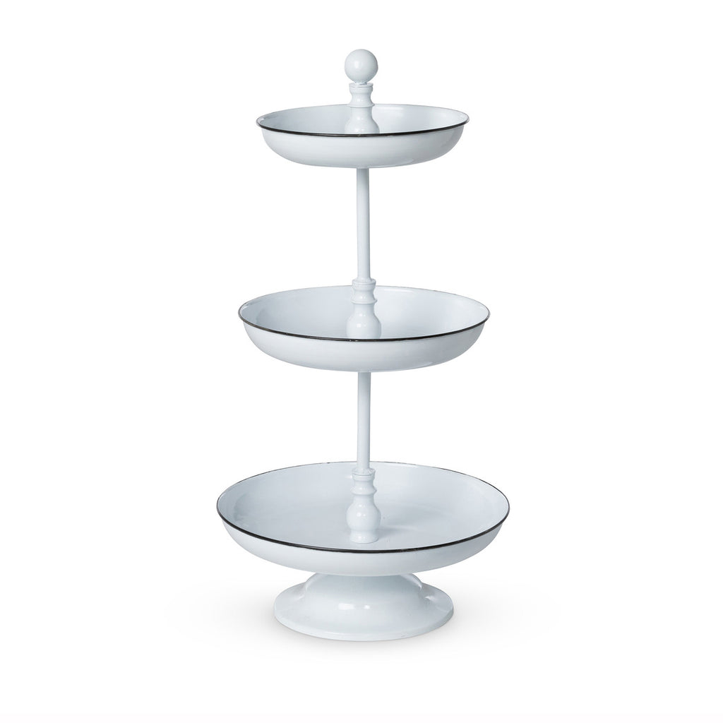 3-Tiered Enamelware Server - Bombay Mercantile