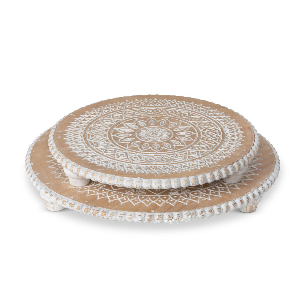 Dreamcatcher Pattern Wooden Chargers, Set of 2 - Bombay Mercantile