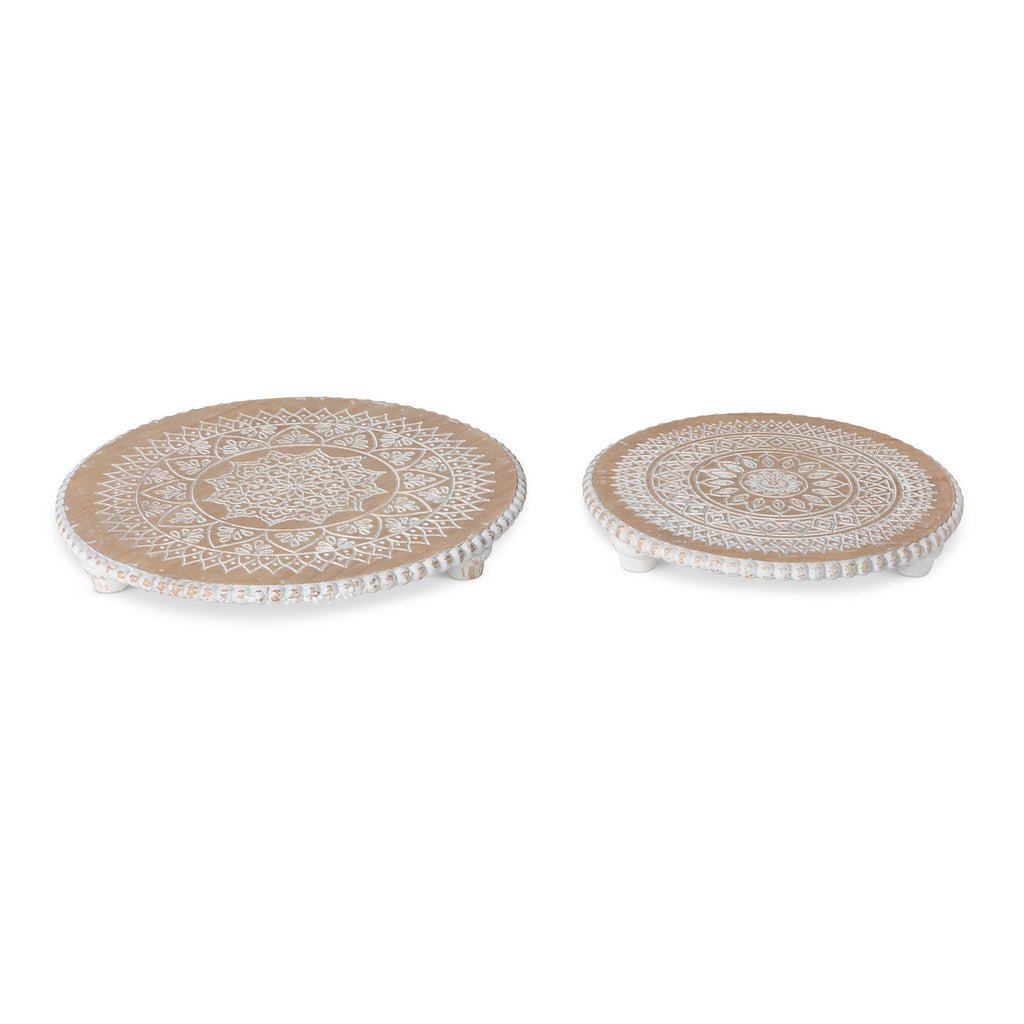 Dreamcatcher Pattern Wooden Chargers, Set of 2 - Bombay Mercantile