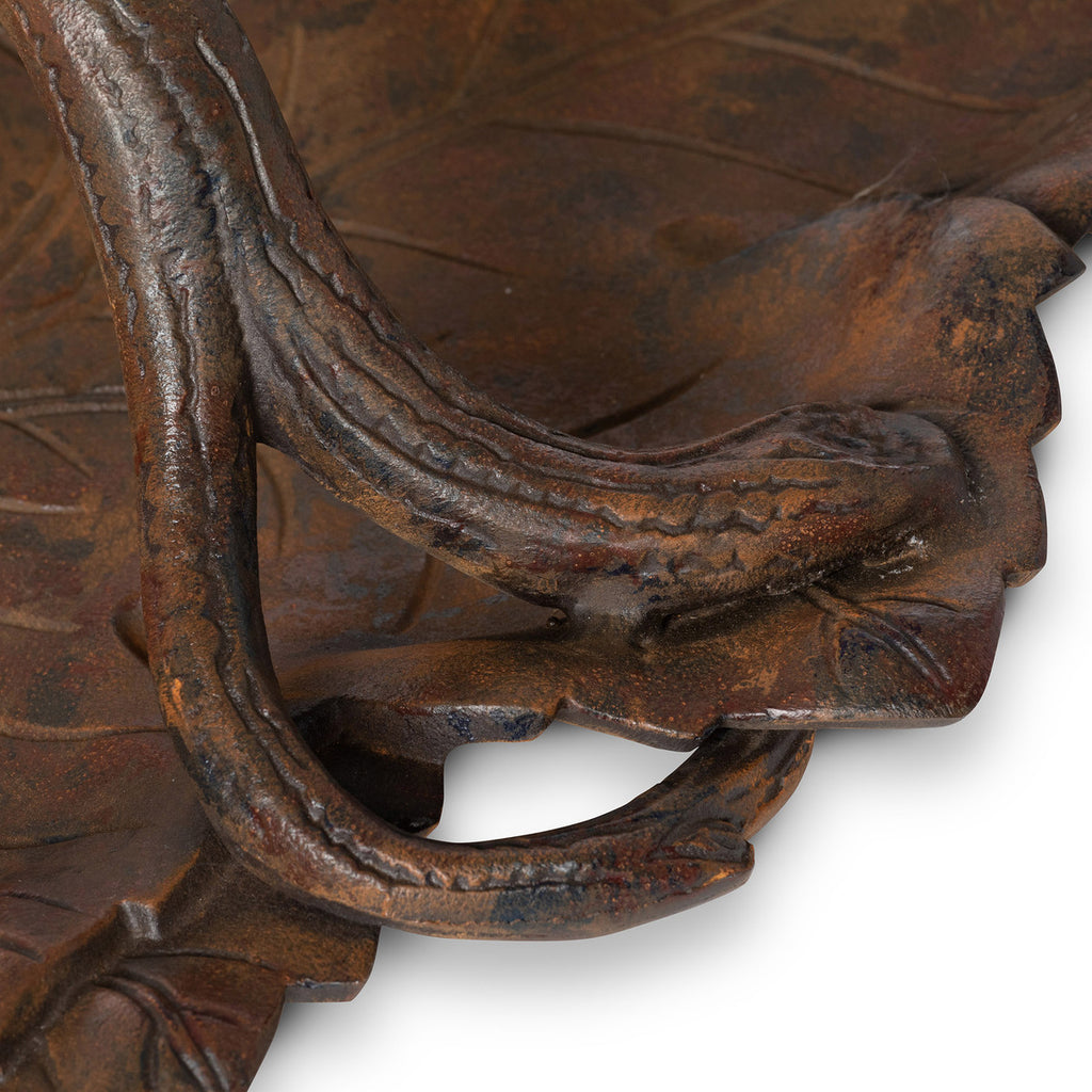 Cast Aluminum Grape Leaf Basket, Large - Bombay Mercantile