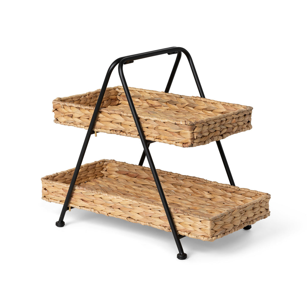 2-Tiered Water Hyacinth Server - Bombay Mercantile