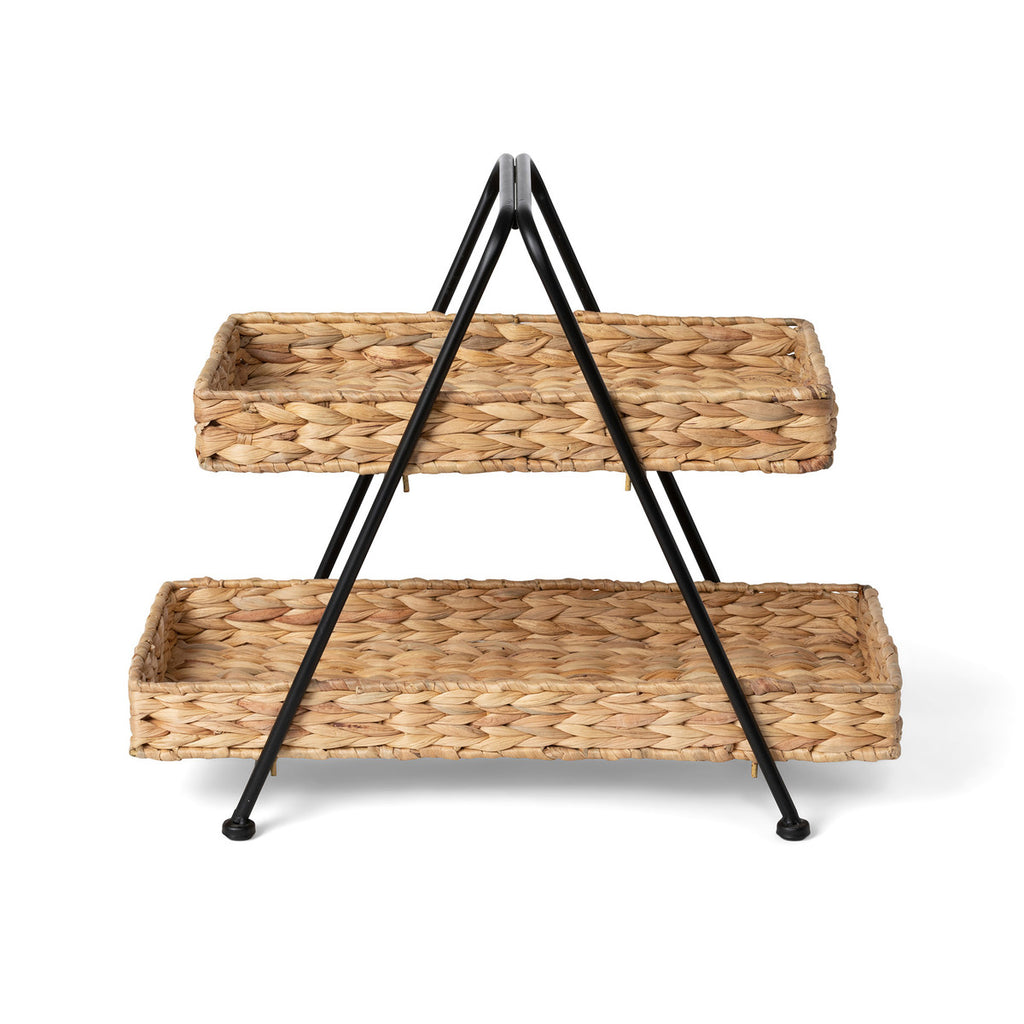 2-Tiered Water Hyacinth Server - Bombay Mercantile