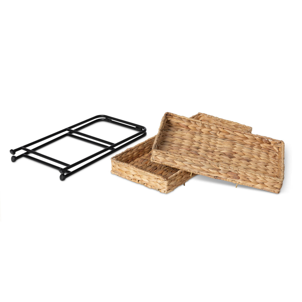 2-Tiered Water Hyacinth Server - Bombay Mercantile