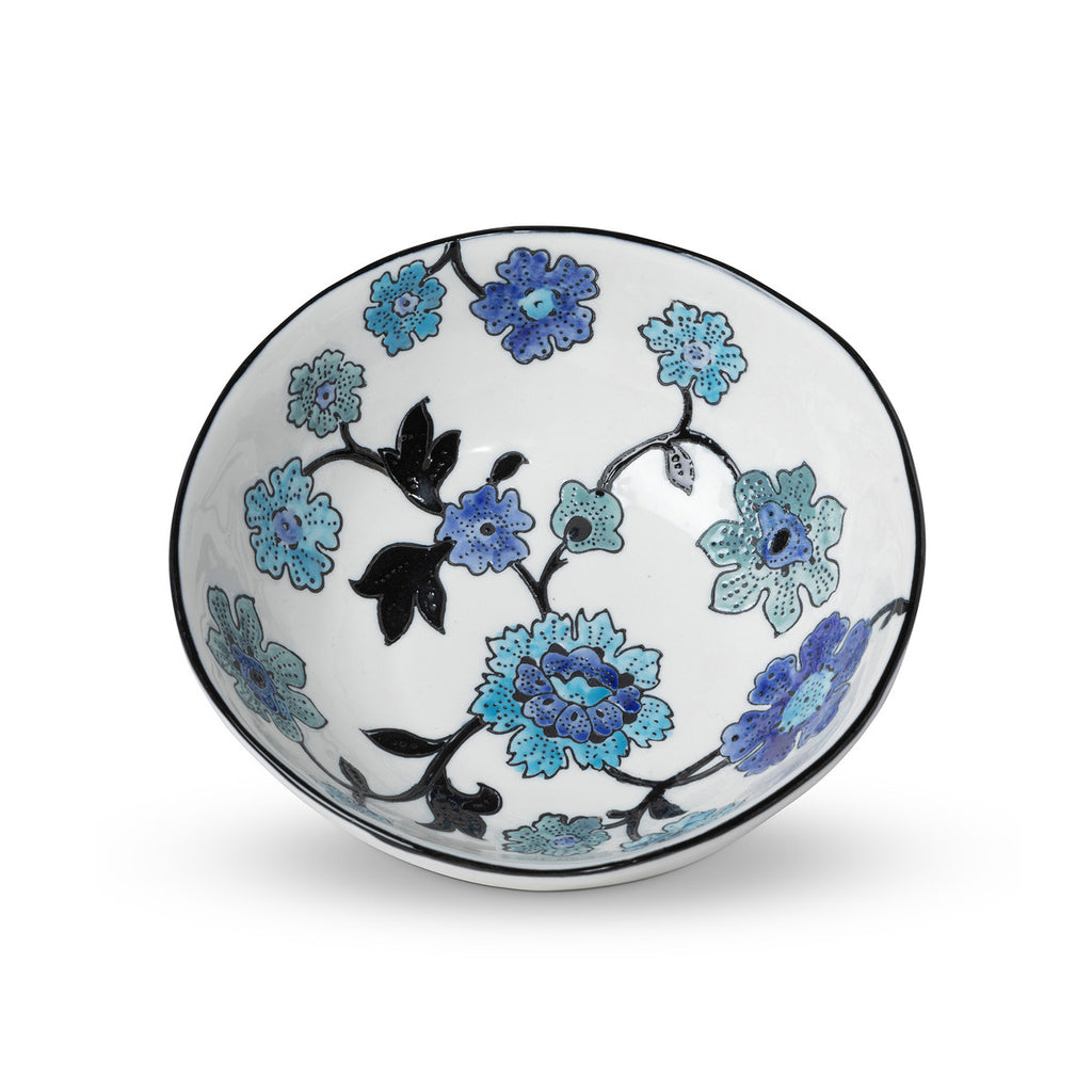 Periwinkle Vine Pattern Bowl - Bombay Mercantile