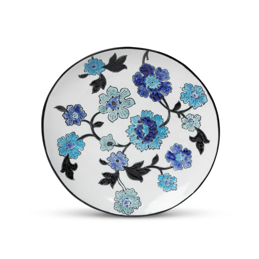 Periwinkle Vine Pattern Dessert Plate - Bombay Mercantile