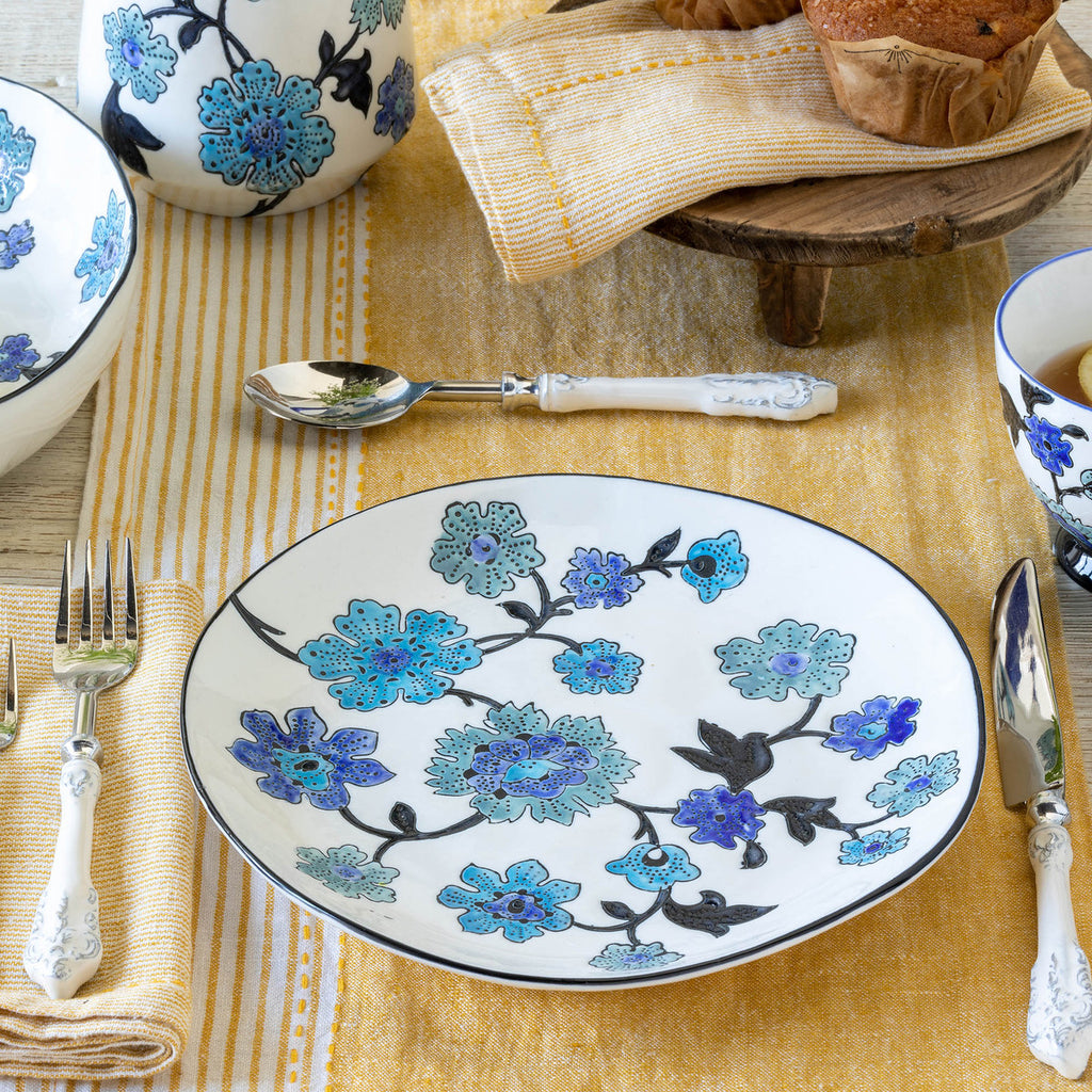Periwinkle Vine Pattern Salad Plate - Bombay Mercantile