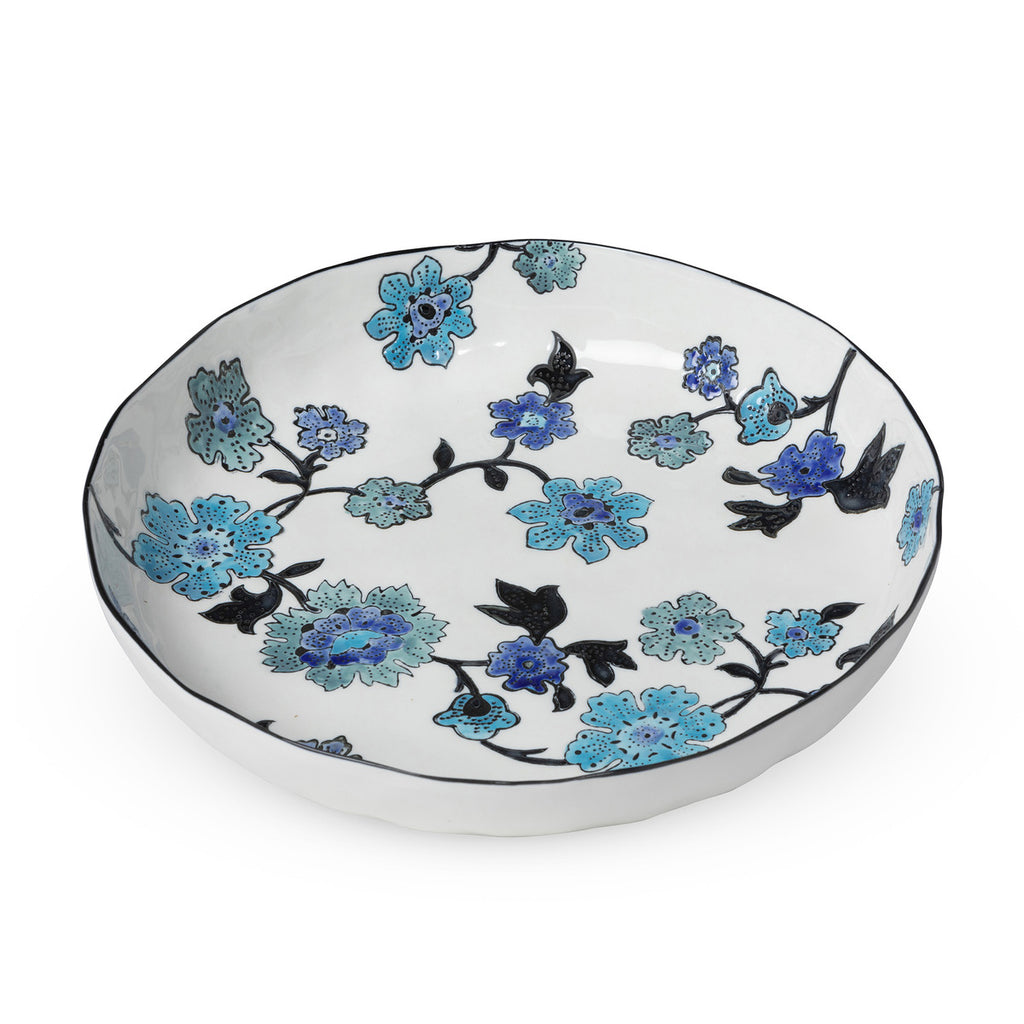 Periwinkle Vine Pattern Dinner Plate - Bombay Mercantile