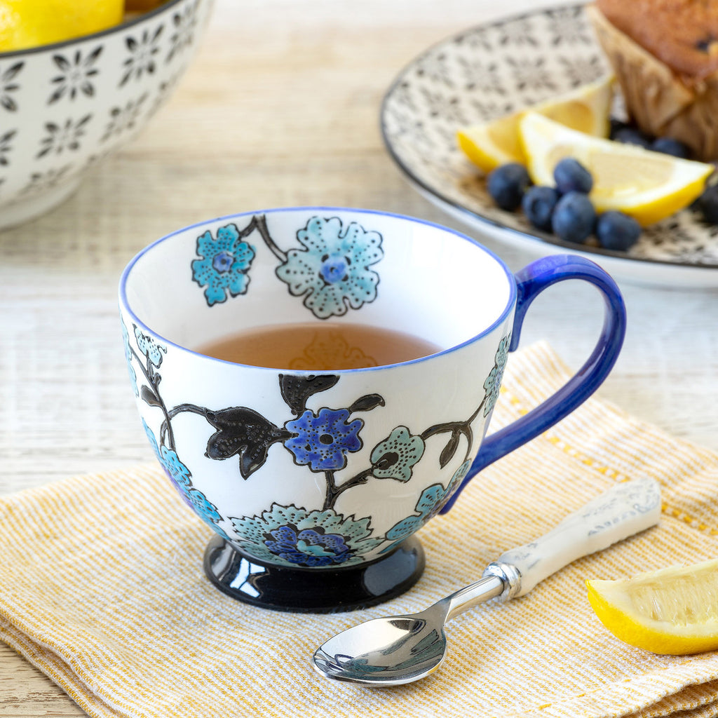 Periwinkle Vine Pattern Cup - Bombay Mercantile