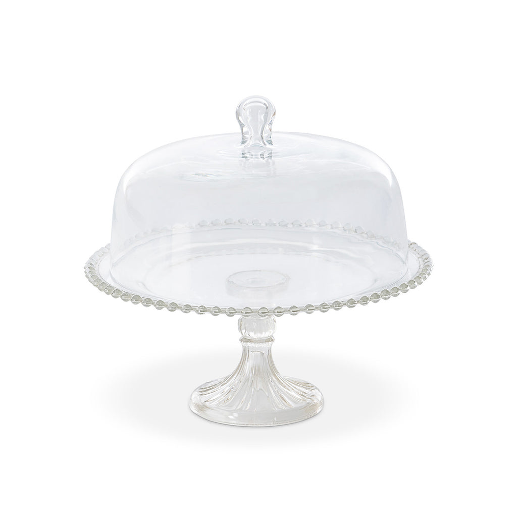 Candlewick Glass Cake Plate with Dome - Bombay Mercantile