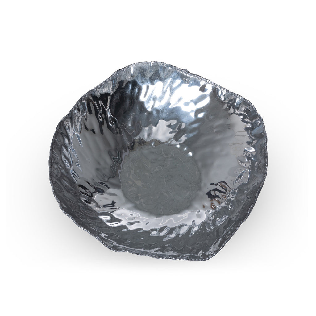 Cali Organic Edge Pewter Bowl - Bombay Mercantile