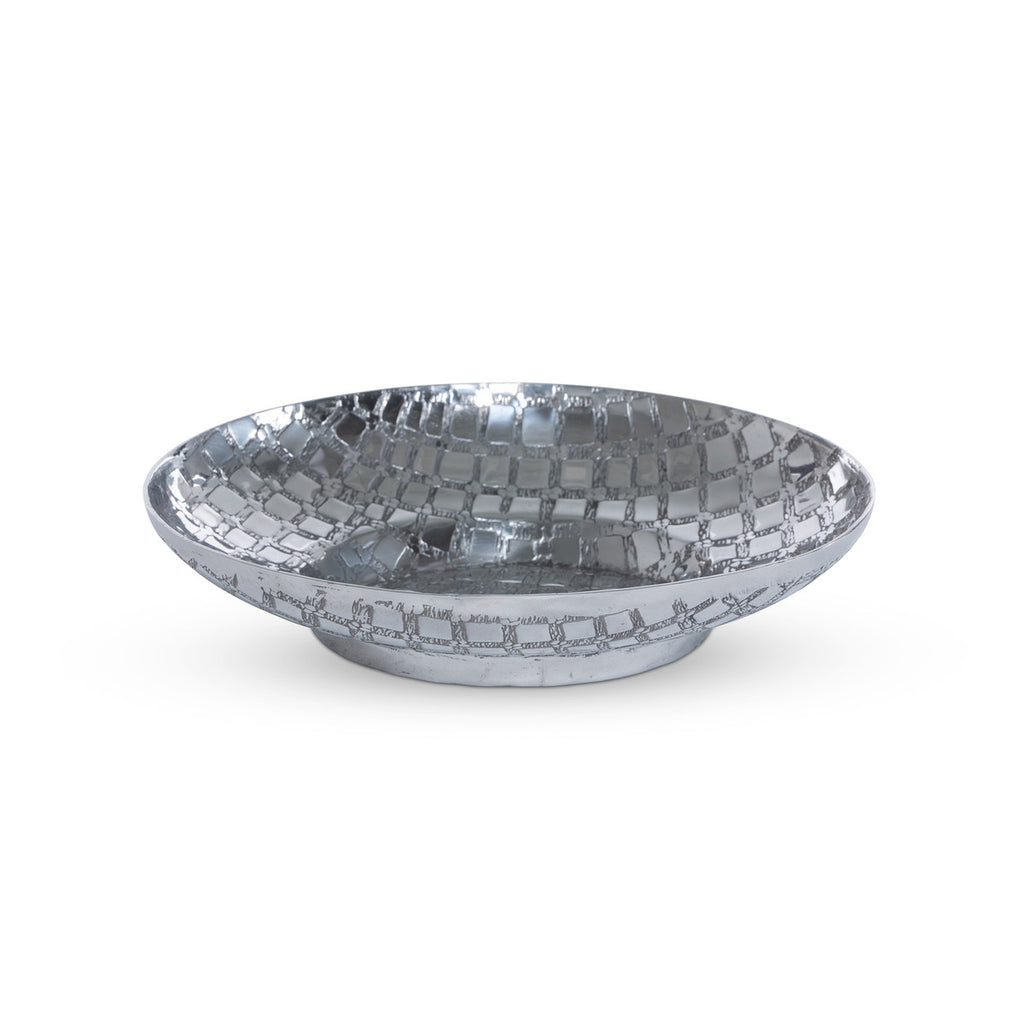 Crocodile Pattern Pewter Bowl - Bombay Mercantile